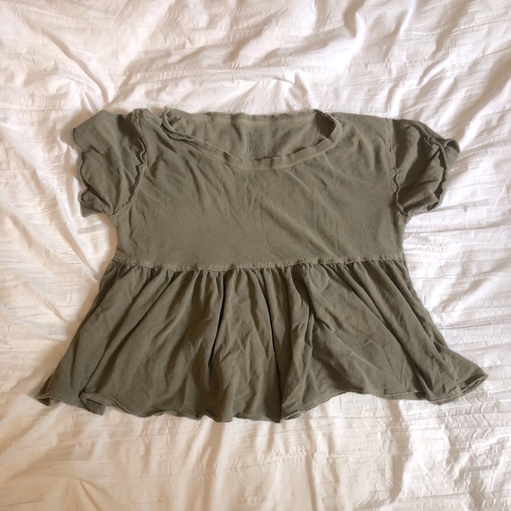 we the free- free people sage babydoll crop top size xs